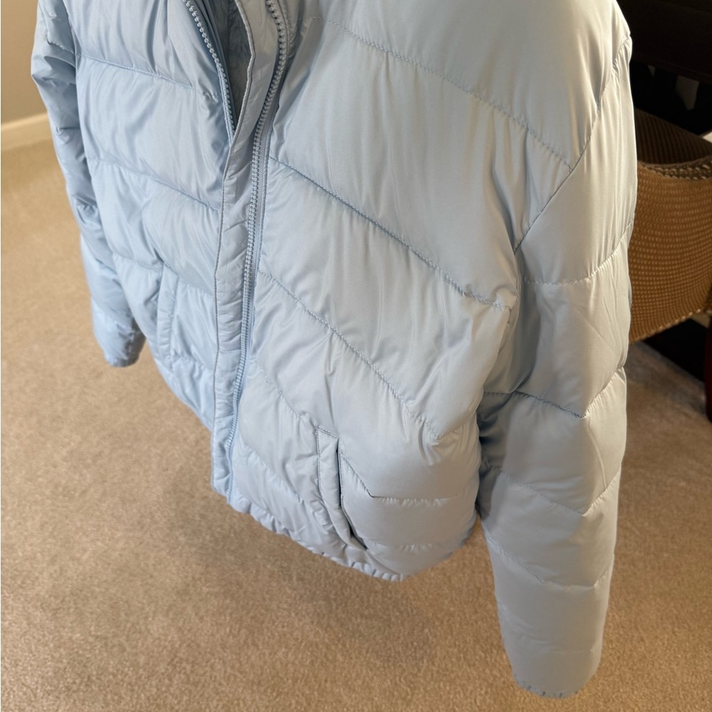 Abercrombie & Fitch Sky Blue Puffer Coat